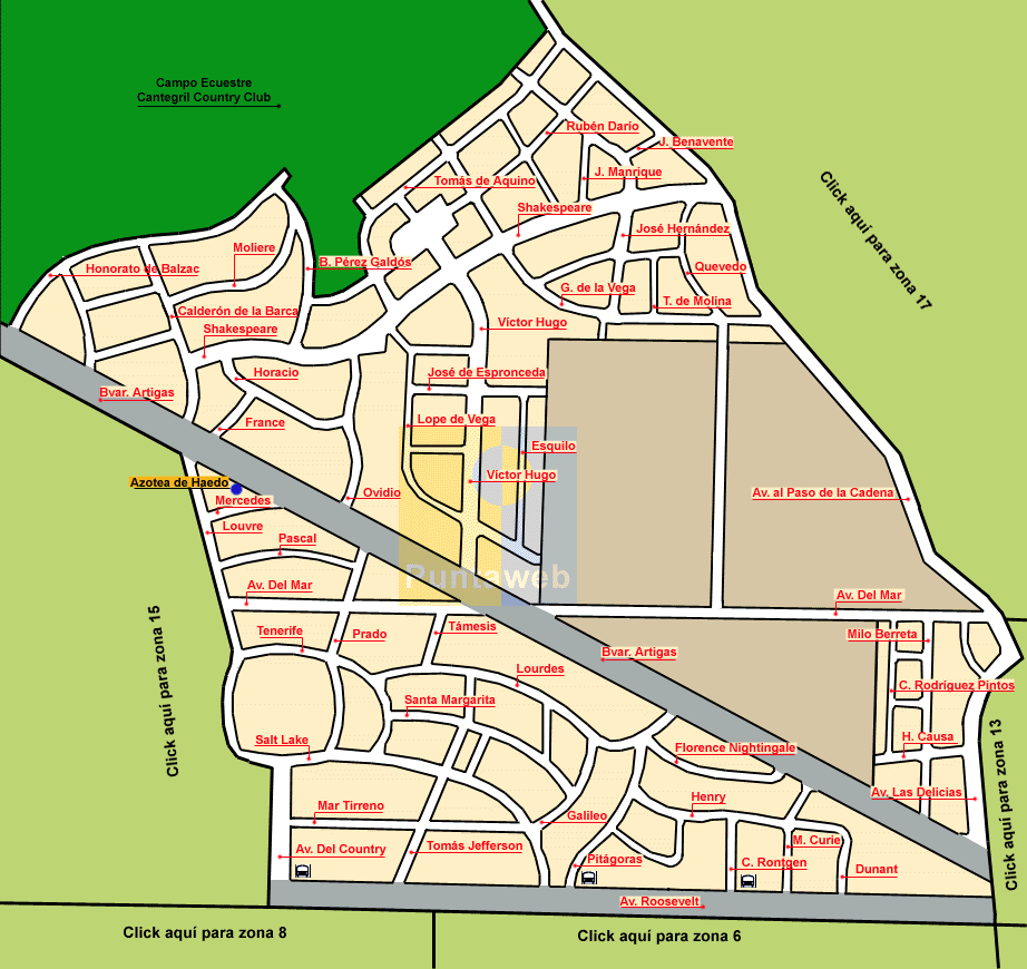 mapa de zona 16