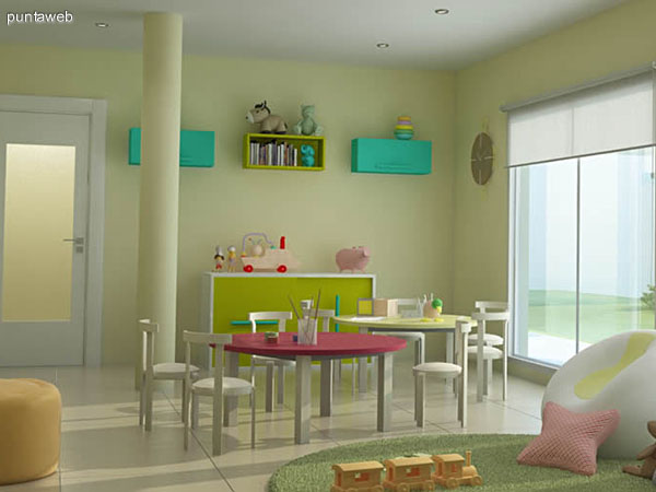 Imagen del sal�n de juegos para ni�os.<br>Amoblado y decorado.