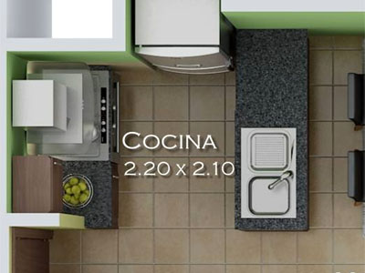 Estar comedor y escritorio de los apartamentos   tipo 5 