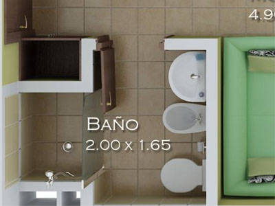 Cocina de los apartamentos tipo 5  