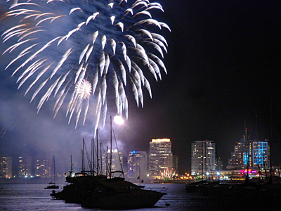 Fuegos artificiales desde el Puerto - Punta del Este