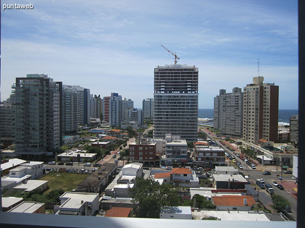 View to the east on the building of building from the window of the second bedroom.