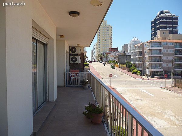 View to the center of the peninsula from the terrace balcony next to the master bedroom window.