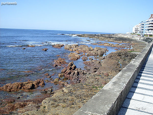 Atlantic coast on the Rambla de Circunvalación Artigas meters from the building.