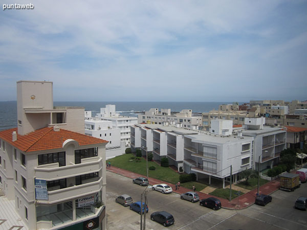 View to the southeast over the Atlantic Ocean from one of the windows of the living room.