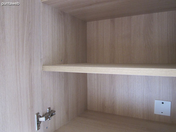 Detail of wood finishes in the kitchen.