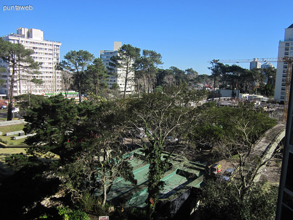 Vista hacia el oeste – frente del living comedor – hacia la Av. Roosevelt.