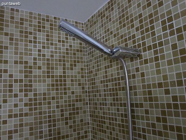 Detail of taps and sanitary ware in the second bathroom.