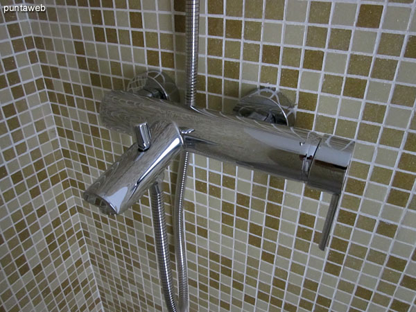 Detail of shower faucets in the second bedroom.