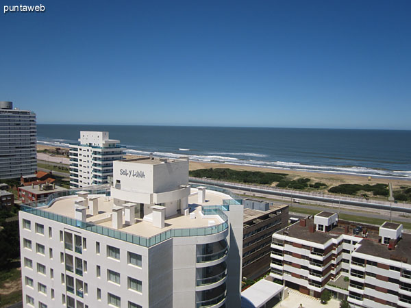 View from 18th floor balcony to the east on the Atlantic Ocean.