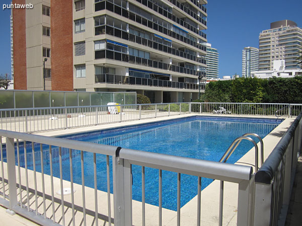 Outdoor Pools. Located in front of the building on the south side.