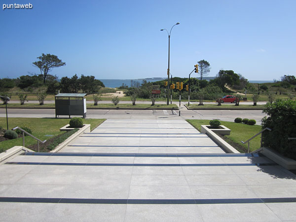 Outdoor Pools. Located in front of the building on the south side.