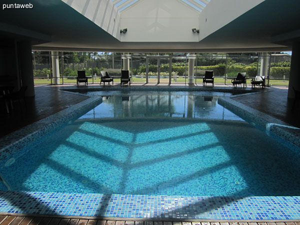 Detail design of the heated pool.