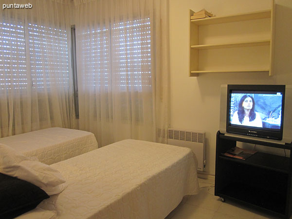 The conditioning Ensuite master bedroom with bath, shower cubicle.