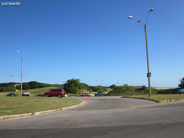 View of the Rambla Lorenzo Battle front of the building to the east.