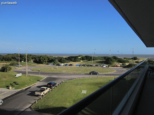 Frontal sea view from the terrace balcony of the apartment.