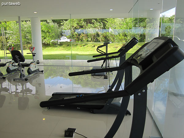 Small gym located on the east side of the ground floor of the block where the apartment is located.