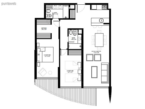 Location plan of the apartments of typology 01