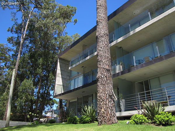 East facade of the building.