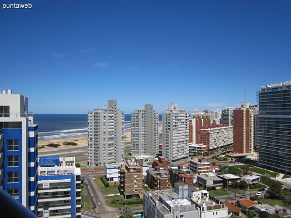 View to the northwest from the terrace balcony of the apartment.