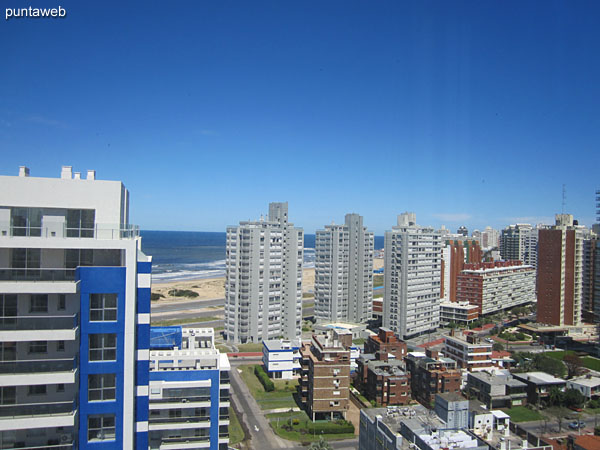 View to the southwest from the window in the corner suite.