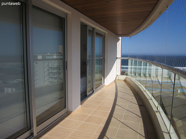 Southwesterly view from the window of the second bedroom.<br><br>This window provides access to the second terrace apartment balcony that connects the bedroom, the kitchen and the third through the laundry.