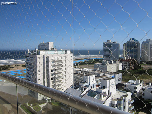 Overview of the second terrace apartment balcony. It is accessed from the second and third bedroom and laundry with access to the kitchen.