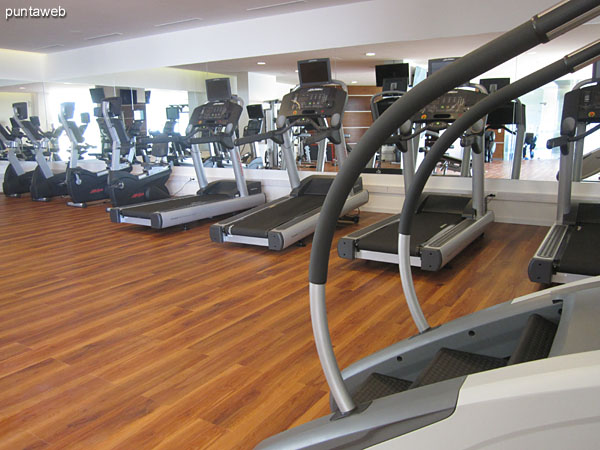 Gym. Located on the north side and east side.<br><br>Equipped with next–generation systems, tapes, stationary bikes, weight systems and chair massage.