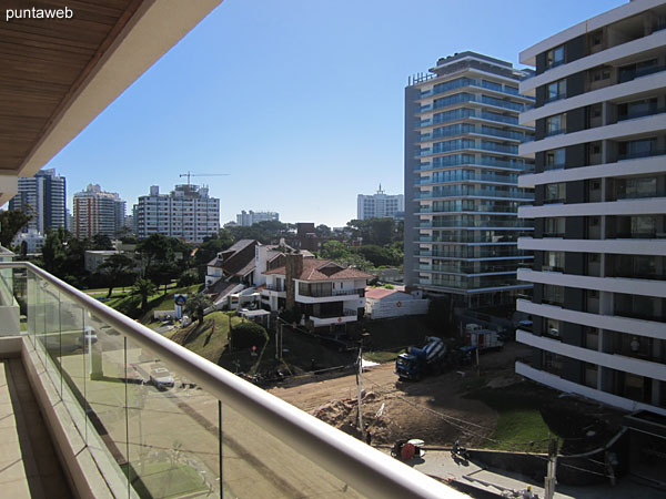 View northeast from the terrace apartment balcony.