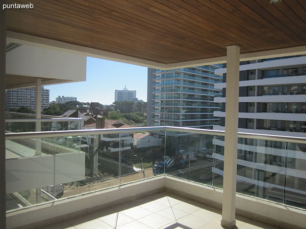 View to the balcony from the second bedroom.