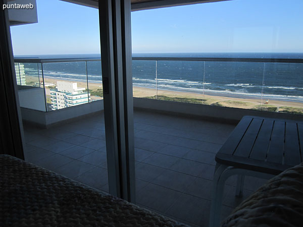View to the beach from the second suite Brava.