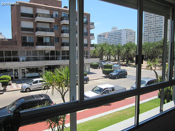 Artigas view of the square from the terrace balcony of the apartment along 24th Street.