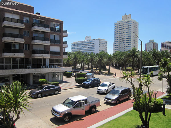 Artigas view of the square from the dining room of the apartment along 24th Street.