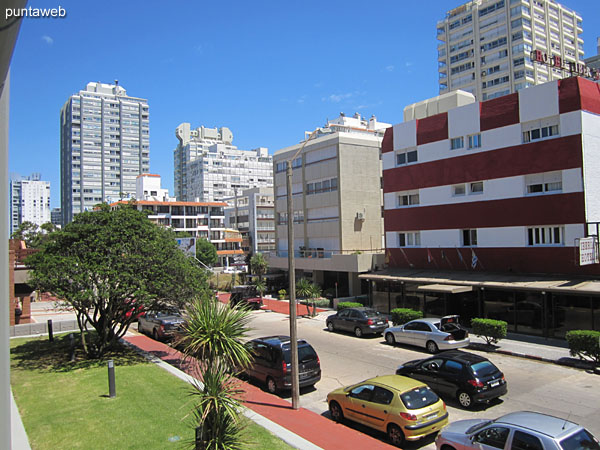 Artigas view of the square from the dining room of the apartment along 24th Street.