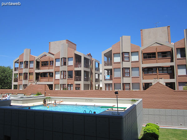 View to the apartment from 24th Street to the east.