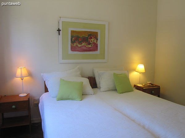 Main bedroom. Located forward of the building.<br><br>Equipped with double bed.