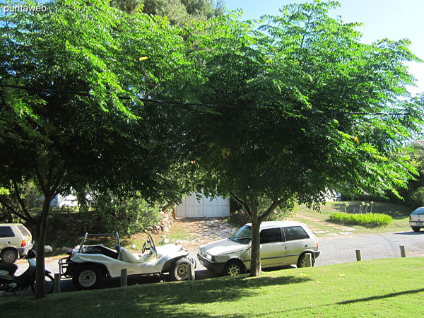 View to the front of the building from the second bedroom.