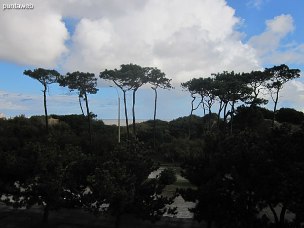 View westward over the dunes of the beach Mansa from the living room window.