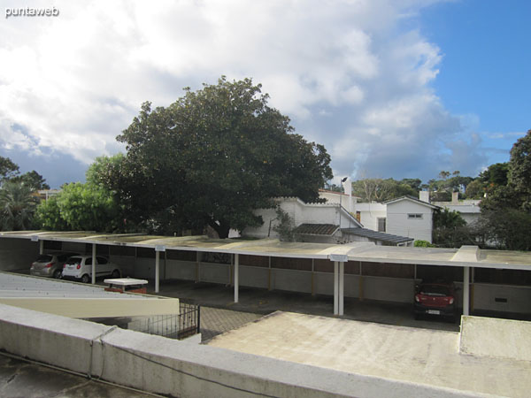 Access to the garage area from the entrance hall of the building.