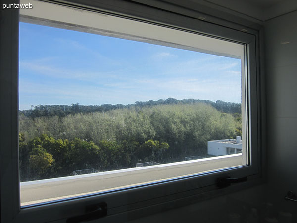 View to the west side from the bathroom of the master suite.