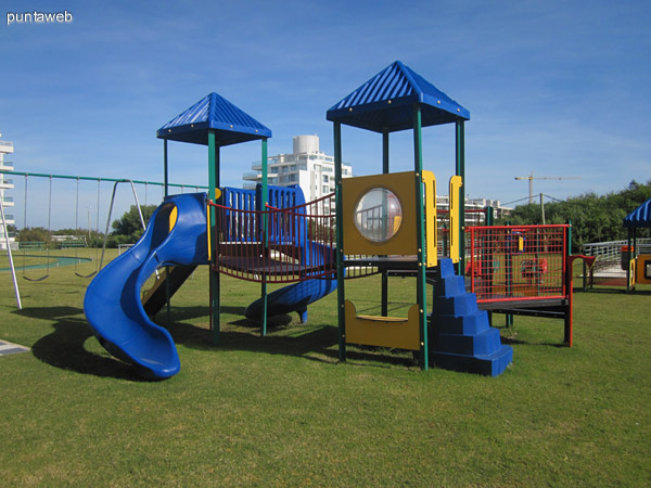 Play area for children in the garden of the complex.