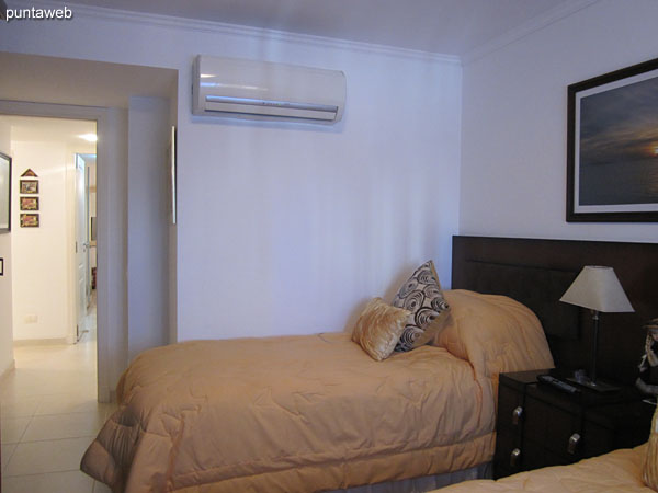 Second bedroom. It located the building and equipped with two single beds.<br><br>It has air conditioner.