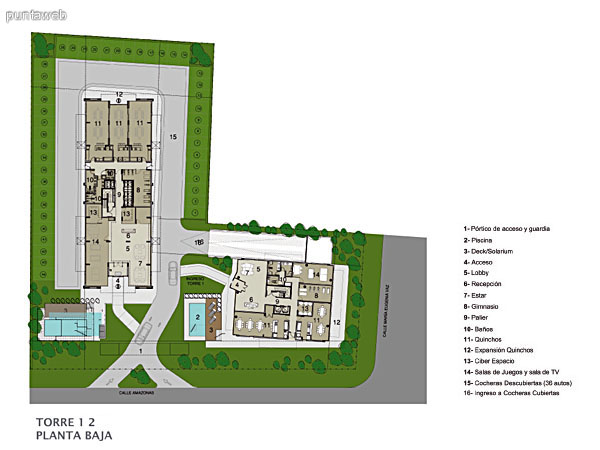 Planos de torre II piso 15 al 16.<br>Tipologia 3 dormitorios 2 baos.