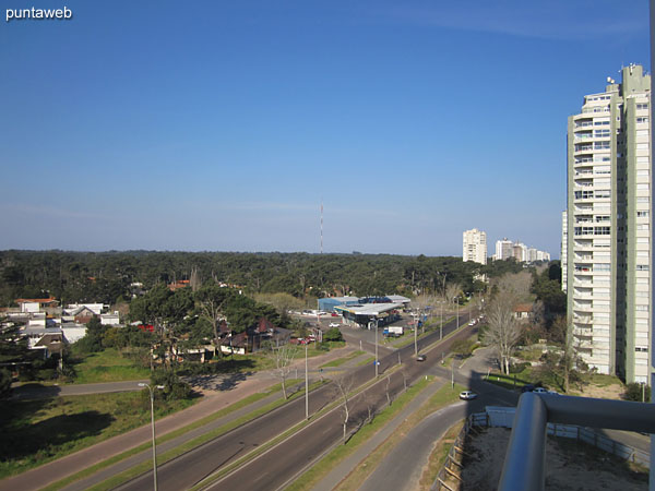 Vista hacia el este desde el balcn terraza accesible desde el living comedor.