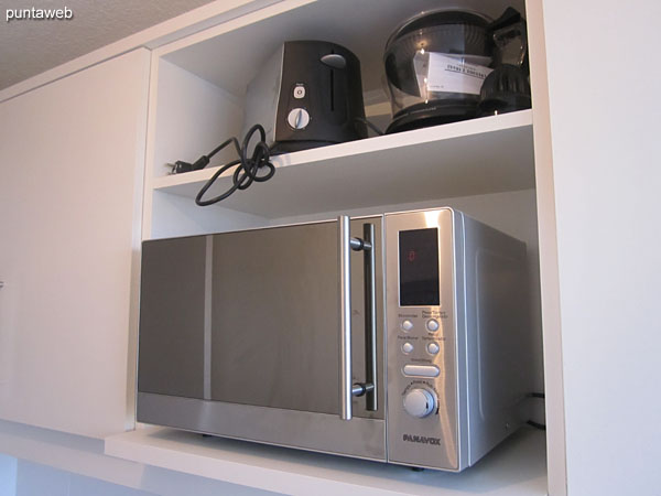 Gas stove with four burners.