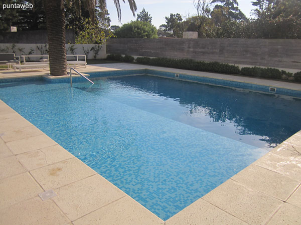 Outdoor grill next to the heated pool.