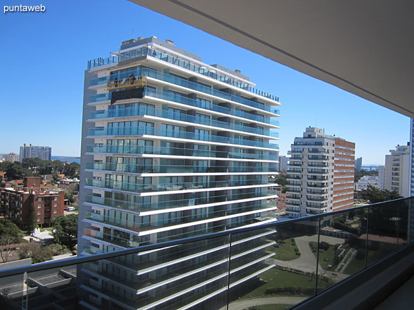 View towards the Brava beach from the terrace balcony of the apartment.