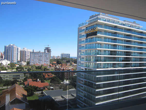 Southwest view from the balcony terrace on the corner next to the suite.