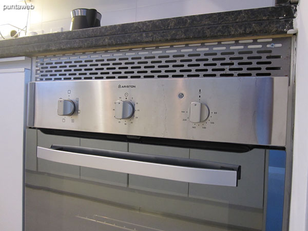 Digital stove with four burners.
