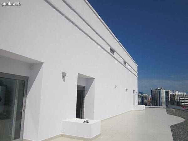 View to the southeast from the terrace of the building.